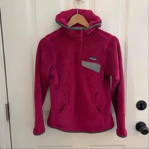 PATAGONIA PURPLESYNCHILLA HOODED KANGAROO LONG SLEEVE FLEECE WOMEN’S XS